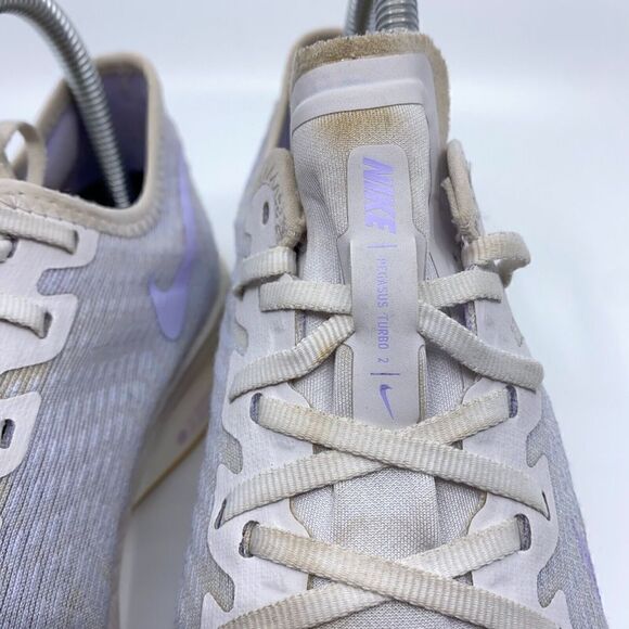 Nike Zoom Pegasus Turbo 2 Women's Size 7.5 Purple White Running Shoes AT8242-004 - Picture 2 of 11